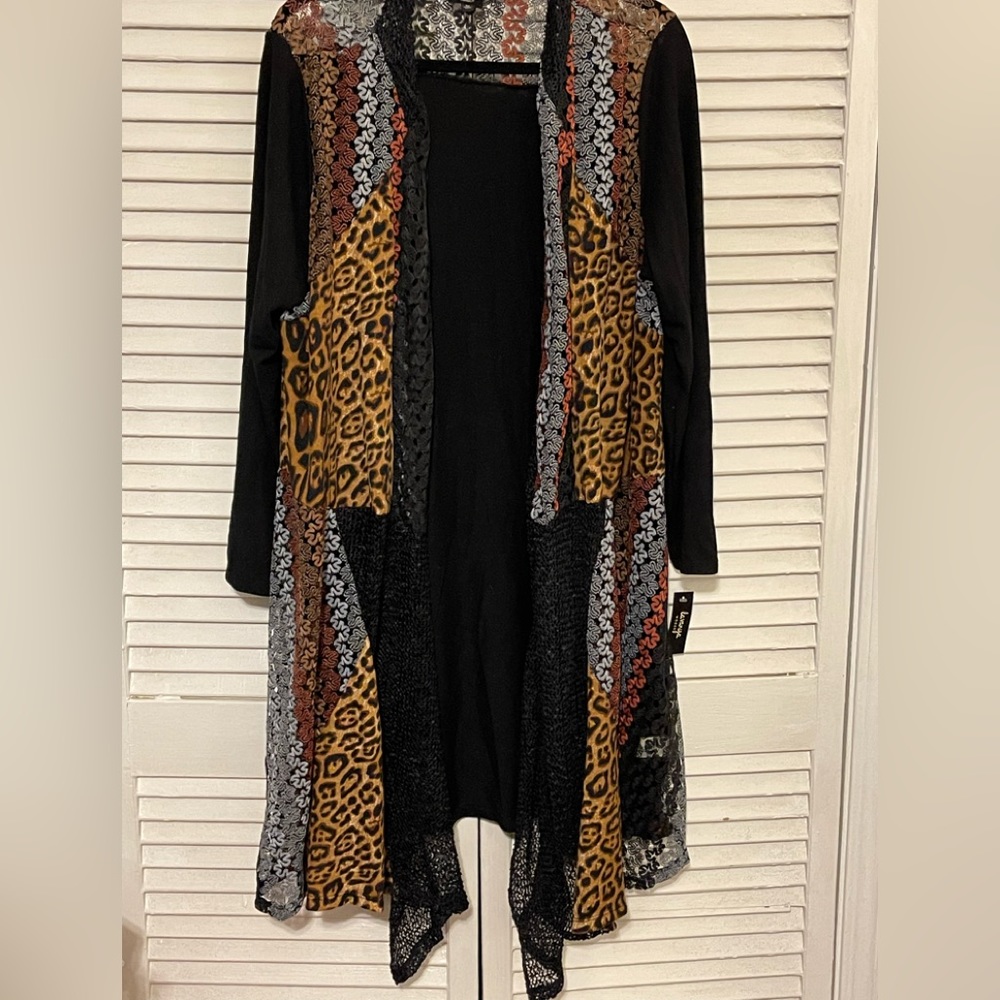 Lavanya dress sweater with leopard print 3x NWT